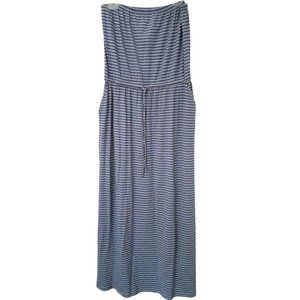 knee length dresses for ladies Rhiannon Burgundy Stripe Knit Maxi Dress - US 6